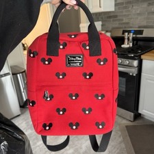 Disney Parks 2020 Red Canvas Loungefly Mickey...