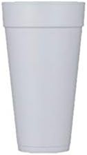 Dart Drink Foam Cups, Hot/Cold, 24 Oz., White, 25 Per Bag, 20 Bags/Carton