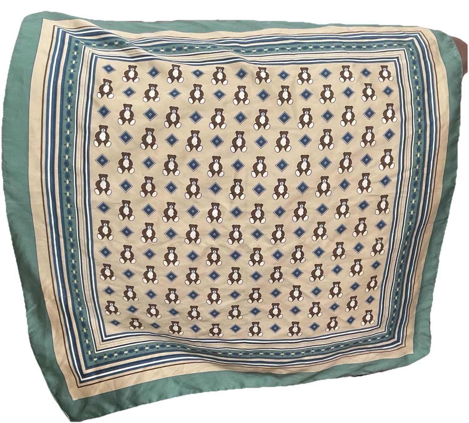 Collectible Square Teddy Bear Pattern Everyday Sc… - image 2