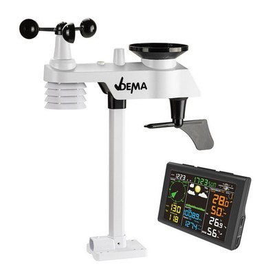 Profi Funk Wetterstation Funkwetterstation Thermometer Poseidon mit Farbdisplay