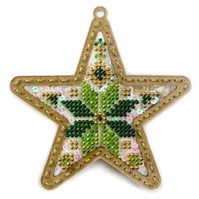 DIY Bead embroidery kit on a plastic base Christmas Star Craft gift