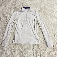 Women’s Small White Romfh Long Sleeve Horseback Riding Show Shirt