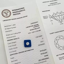 1.09 Ct Round Lab Grown Diamond D VVS1 IGI Certified CVD Loose Stone Z1