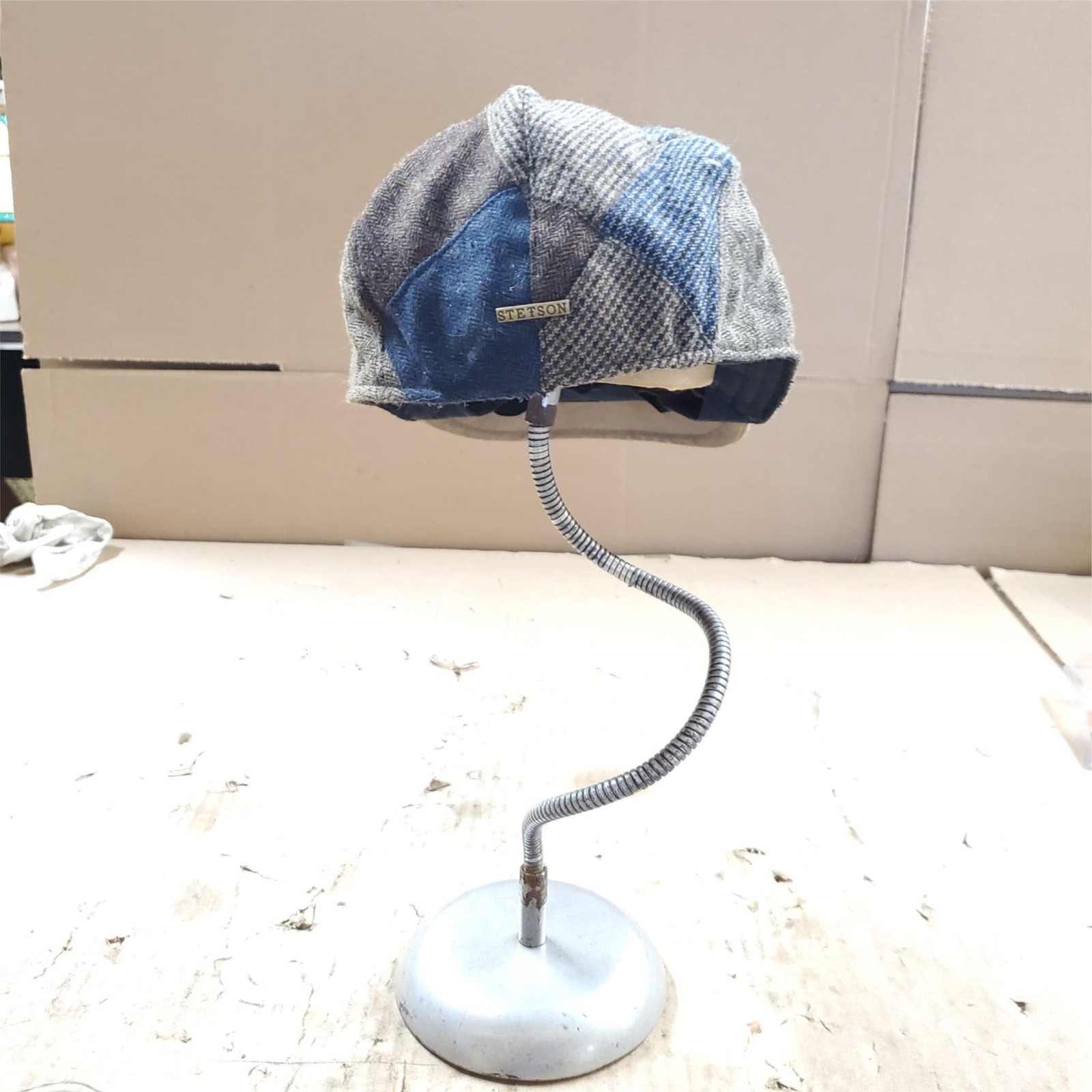 Stetson Laughlin Driver Patchwork Flat Cap Hat Pl… - image 3