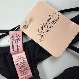 Agent Provocateur &ldquo;Zsi Zsi Elegant Silk Crotchless Brief&rdquo; Black Size 3