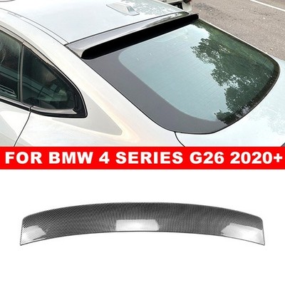 Carbon Look Rear Trunk Roof Spoiler Splitter Wing For BMW 4 Series G26 2020-2025