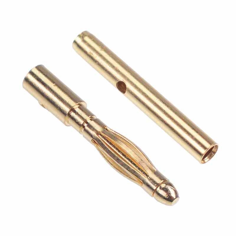 Pair Male + Female 2mm Gold Banana Test Socket 15A