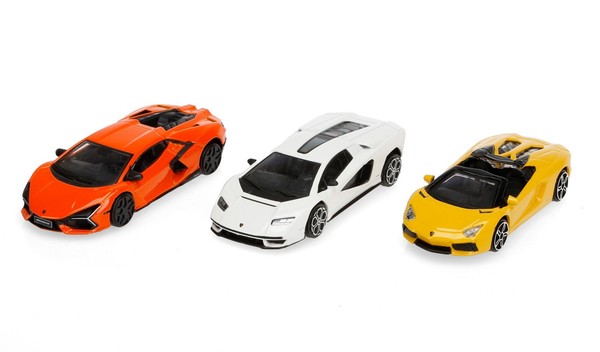 Set 3 Lamborghini Urus Centenario Aventador Assortite, Burago, Scala 1:43-image