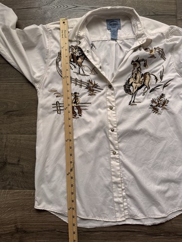 Vintage 90s Western Shirt Large Cambridge Dry Goods Co SZ L - Picture 15 of 16