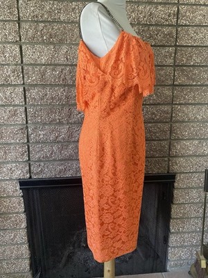 orange wiggle dress 1950's TANG Silk Wiggle Dress By Designer Estevez / Small Xtabay Vintage
