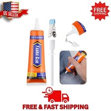 Fabric Glue Permanent, 60 ML Washable Clear Clothing Glue, Super Fabric Adhesive