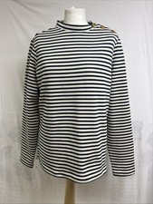 Craghoppers Striped Cream/Navy Sweater Fleece Pullover Jumper Comfort/Style Wel
