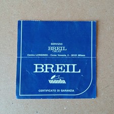 Breil Manta, Libretto di Garanzia Istruz, Vintage, Good Conditions  Never Used .