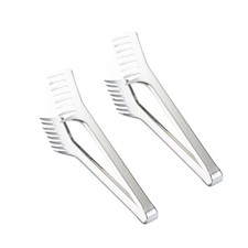 2 Pack Stainless Steel Pasta Tong, Large 9.4" m, Silver