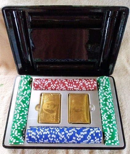 Dealer Of Death Sparkling Ace Of Spades Black Poker Set - Picture 4 of 8