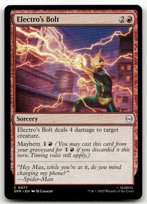 #ad Electro#x27;s Bolt #77 NM Spider Man SPM Magic MTG $2.49
