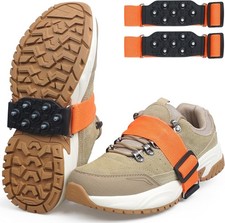 Ice Cleats Mid-Sole Snow Traction Cleats for Walking on Snow and Ice Anti-Sli...