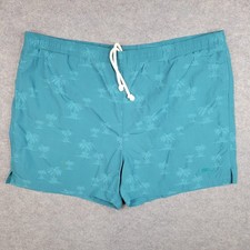 Tommy Bahama Swim Trunks Shorts Mens XL Blue Palm Tree Mesh Lined Drawstring