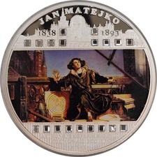 Malawi, 3oz Silver, 2009 Jan Matejko, Copernicus, 50 MWK Kwacha, COA