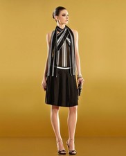  1395 New Authentic Gucci Runway Black Pleated Silk Skirt 287807 IT 40