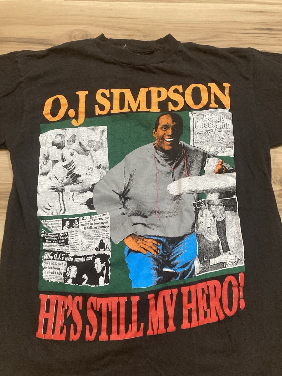 Vintage 90s OJ Simpson Double-sided Size M Single Stitch Rap Tee T