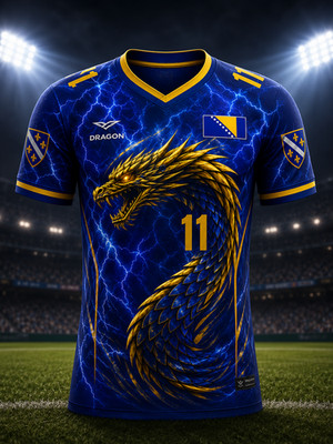 Dragon Crew Neck Soccer Fan Jersey   Custom Name & Number Soccer Men, Team, Socẻ