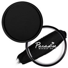 Mehron Makeup Paradise AQ - BLACK, Water-Activated Face  1.16 Ounce, Black