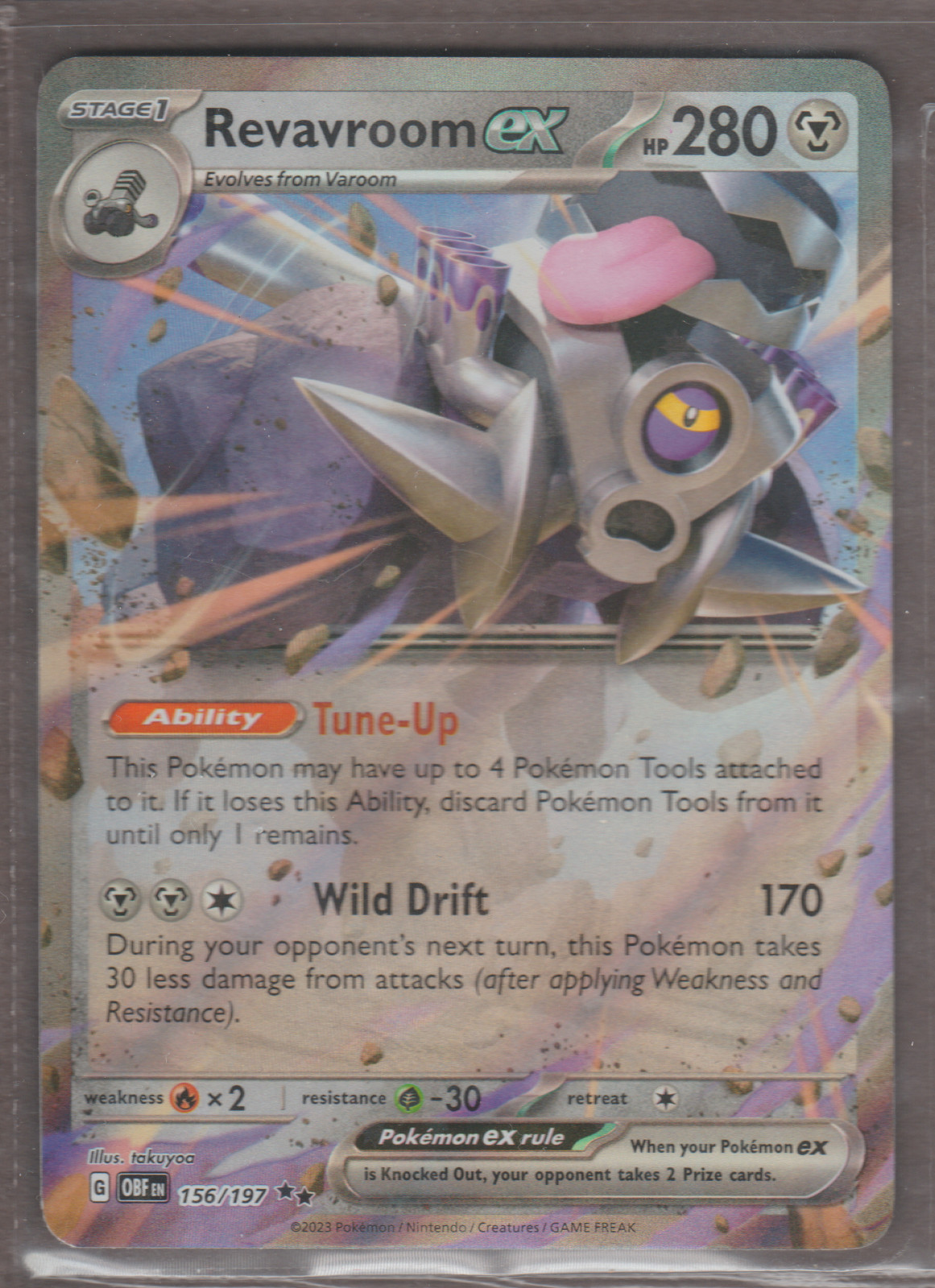 Revavroom ex 156/197 Obsidian Flames Double Rare Holo Pokemon TCG Card