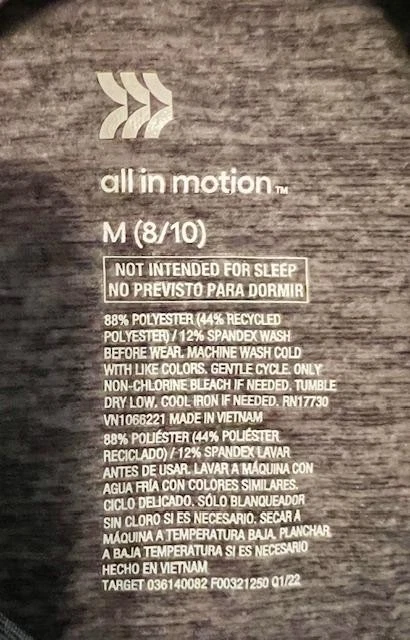 Boys NEW, all in motion, 2 Sets - Shirts and Leggings, Size M- 8/10 - Image 2 of 2