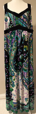 JOHN PAUL RICHARD Womens Long Maxi Floral Paisley Dress - Sz 3X