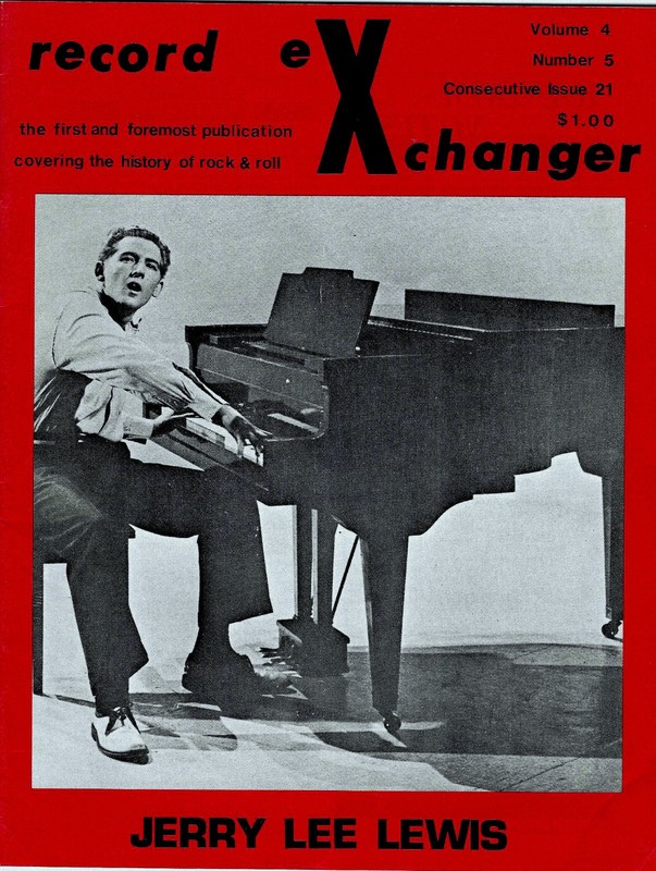 RECORD EXCHANGER MAGAZINE - JERRY LEE LEWIS - VOLUME 4, NUMBER 6. ISSUE 21