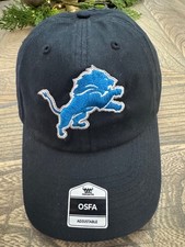 Detroit Lions NFL Hat Fan Favorite Adjustable Men's Black Football Cap OSFA