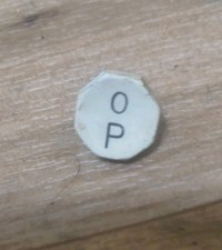 Oliver Typewriter P Key Antique Schreibmaschine Part Vtg No.5 6 7 8 9 10 Keytop thumbnail