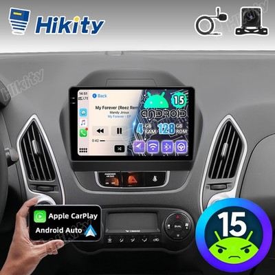 4+128GB Android 15 Carplay Autoradio Für Hyundai ix35 Tucson 2009-2015 GPS +KAM
