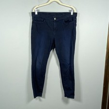 J Jill Denim Leggings Women's 12P 12 Petite Dark Wash Mid Rise Stretch Casual