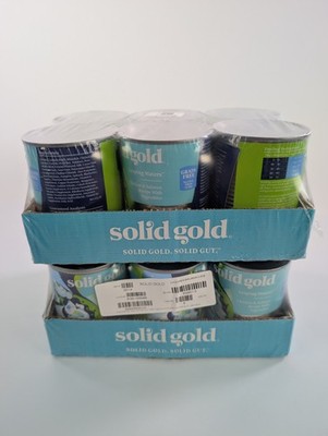 12x Solid Gold Leaping Waters Sensitive Stomach Wet Dog Food Salmon, Chicken,Veg