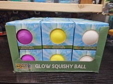 Novelty World Glow Squishy Ball Full Box. Lot Of 18