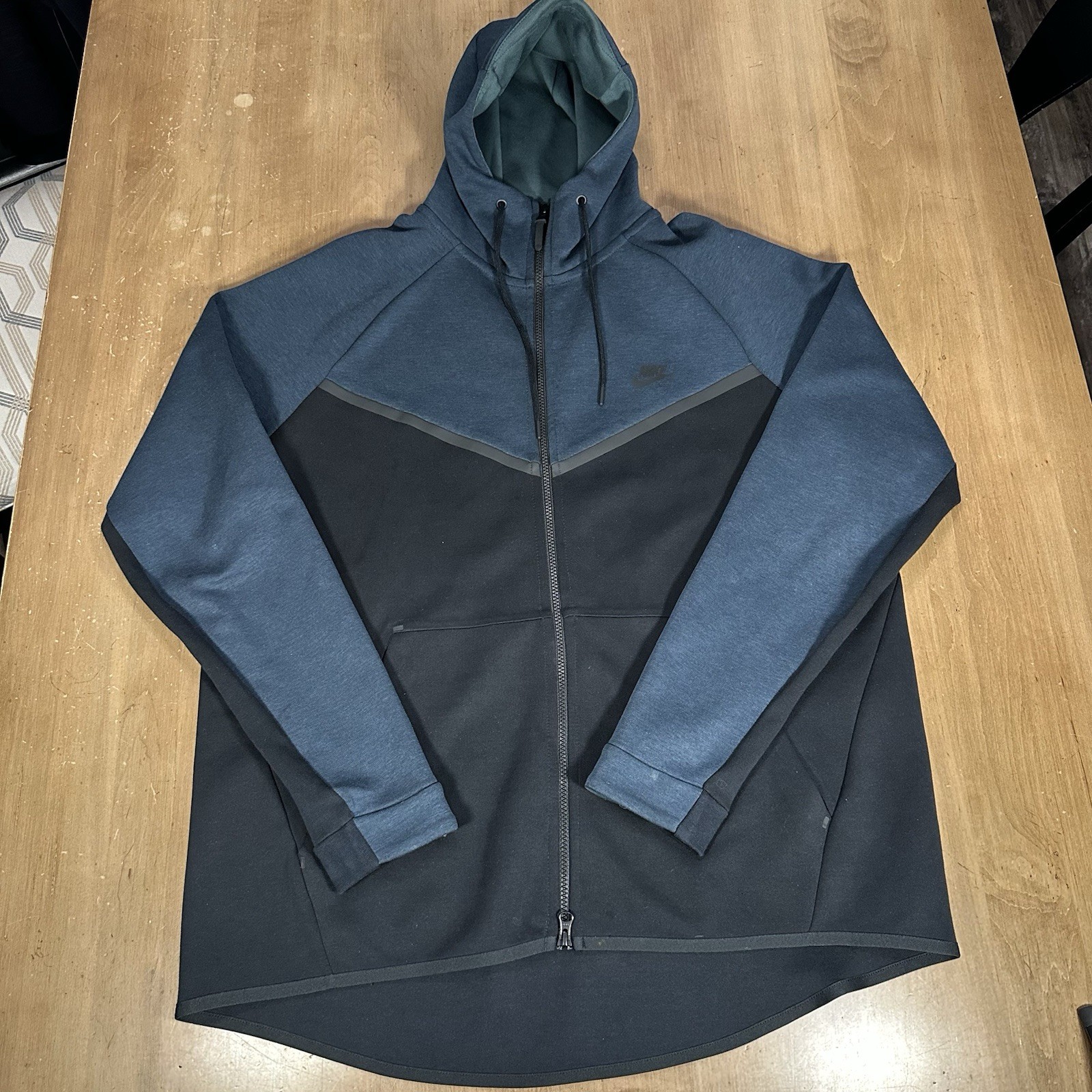 SACAI X NIKE Nike Tech Fleece Windrunner Felpa con Cappuccio Giacca Verde Giungla Nero XXL 885904 328 2XL