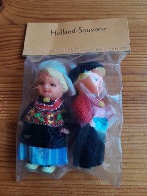 Original DDR Ari Puppen Holland Souvenirs,  Biegepuppen,  Vintage. 7 cm. OVP 