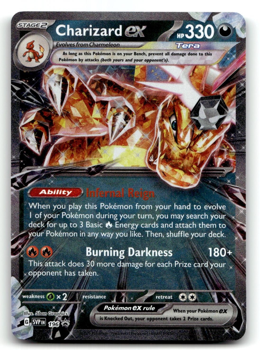 Charizard ex -196 196 Holo Promo Scarlet & Violet Promo Pokemon Near Mint
