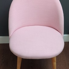 Maisons Du Monde Pink Child’s Armchair Upholstered Light Wood Legs 45x40x65