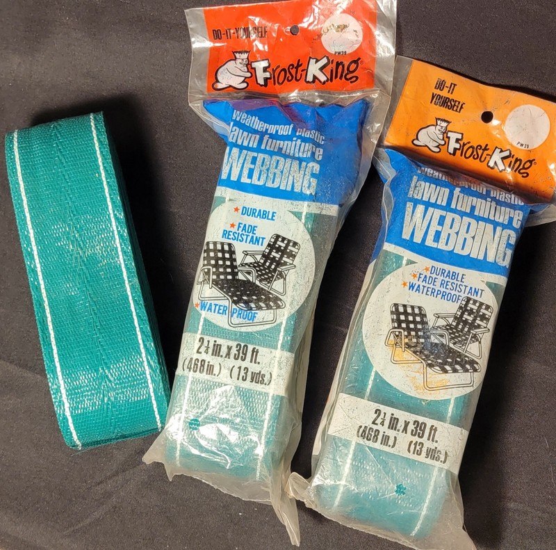 Frost King VTG Lawn Furniture Webbing Re-Web Kit GREEN Lot Of 3