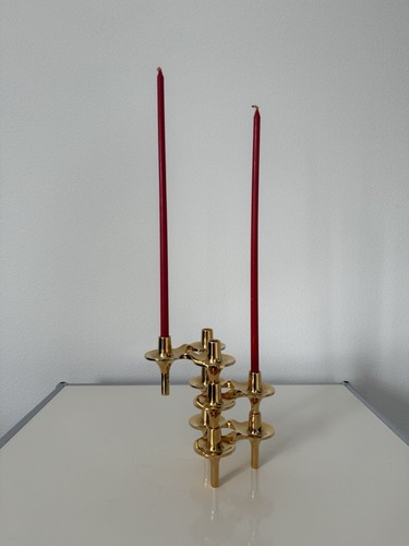 3 candelabros de uñas Orion chapado en oro 24K embalaje original candelabro candelabro BMF - Imagen 8 de 9