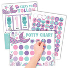 Mermaid Potty Training Chart For Toddler Girls - Potty Training Sticker Chart.