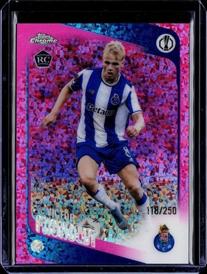 Victor Froholdt 2025-26 Topps Chrome UEFA UCL RC Pink Mini Diamond /250