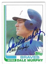 Autographed  DALE MURPHY 1982 Topps Atlanta Braves Card #668 w/COA