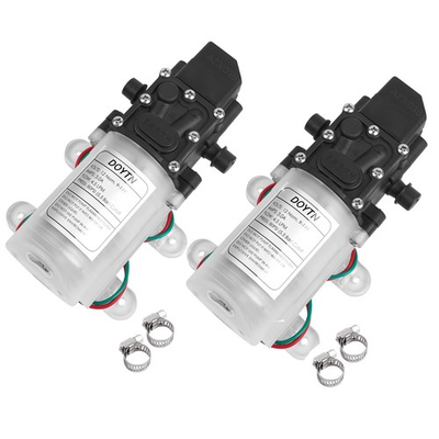 #ad 12V DC Fresh Water Pump with 2 Hose Clamp 12 Volt Diaphragm Pump Self Priming... $37.78