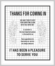 Paper Floor Mats for Cars, 100Pcs Disposable White Automotive Floor Mats Kraft P