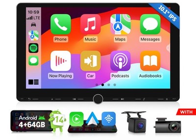 Eonon UX7A PLUS 10.1'' Android 4+64 Double DIN Car Stereo CarPlay GPS Navigation