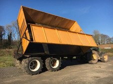 Side Discharge Trailer✅Peat✅Compost Trailer,Dual Wheels, Tractor Tipping Trailer
